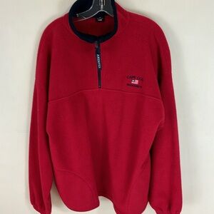 Ameritech Red Fleece 1/4 Zip Cape Cod Massachusetts Jacket Size XXL
